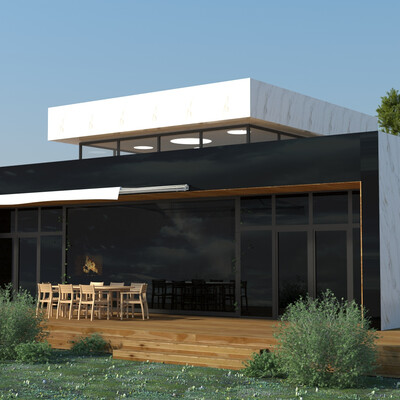 gazebo with barbecue