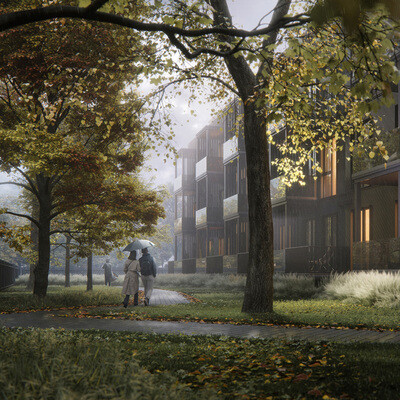 Residence with urban garden