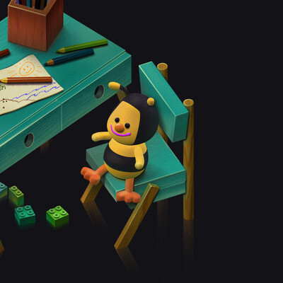 Props: children's table.