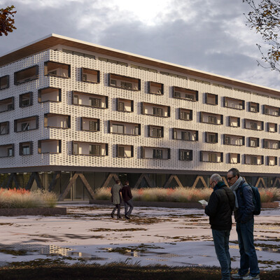Visualization of a public building.