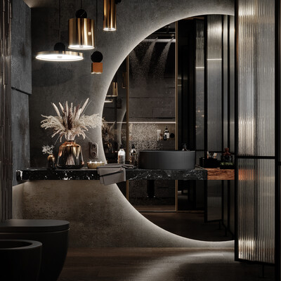 Bathroom from design project "House for architect"