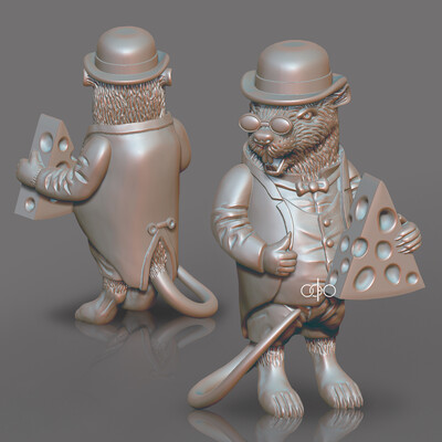 Souvenir statuette "Bank rat"
