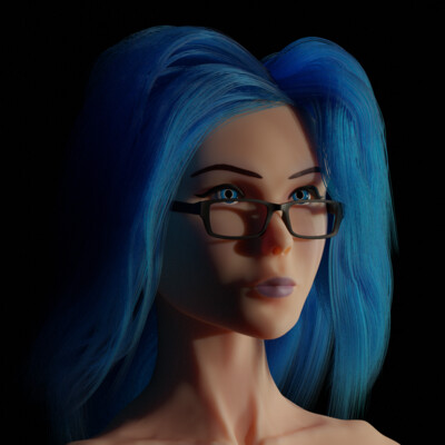 Blue hair girl