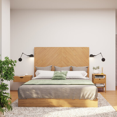 bedroom with plants