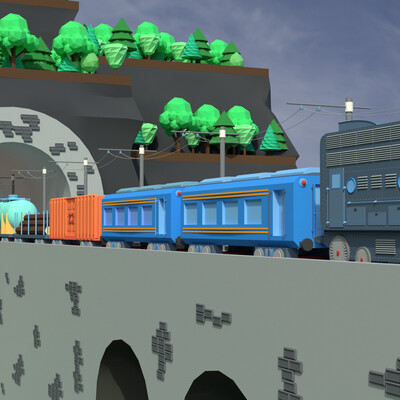 Train scene