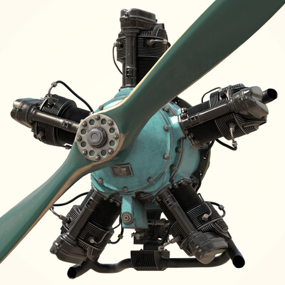 Aircraft engine M-11 3D model