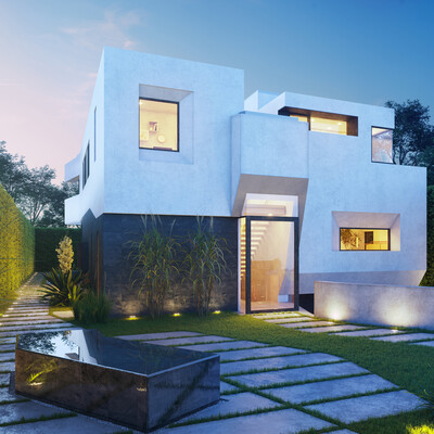 Сентинела Авеню. Проект частной виллы в Санта-Монике, Калифорния. Centinela Ave. Private Villa project in Santa Monica, California.