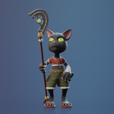 The battle mage cat Krouli