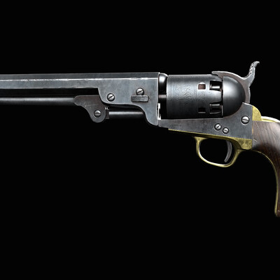 Colt 1851 low poly