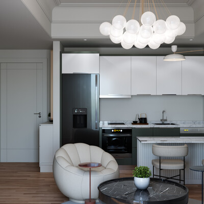 livingroom and bedroom