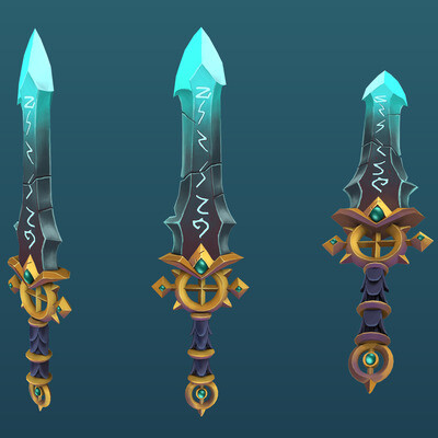 Hand-painted magic Sword