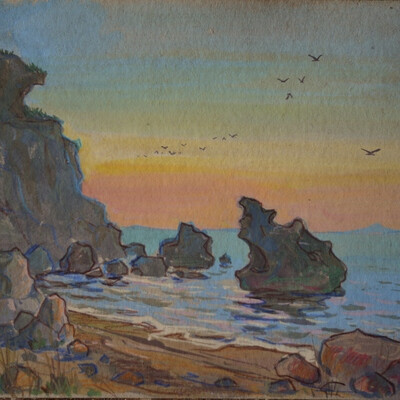 A series of watercolors "Kerch"