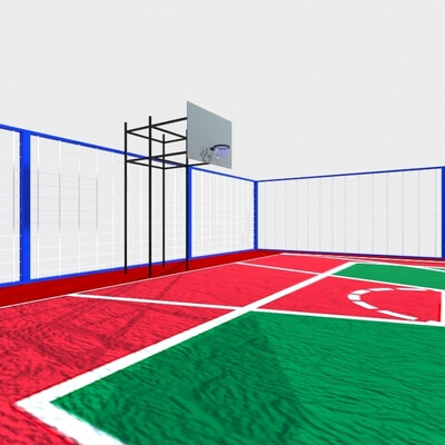 Street basketball court