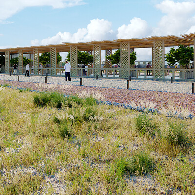 Visualization of the historical Park in Turkestan, Kazakhstan