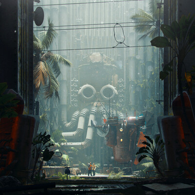 Smugglers' hidden hideout. Red hunter