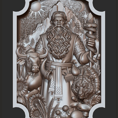 My work for the CNC and 3D printing pendan god Veles