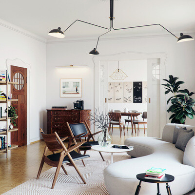Living room in an old villa