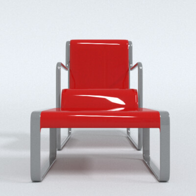 Chair with footrest.