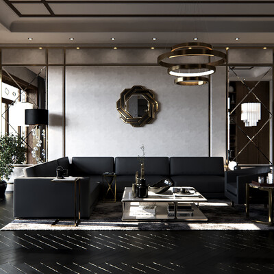 Art Deco living room project