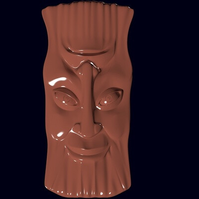 Wall mask of a two-faced deity