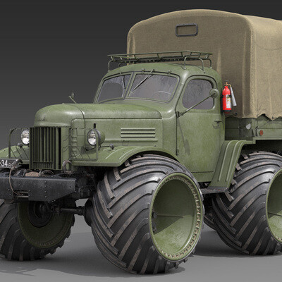 3d model ZIL-157R_Platforma Bort-Tent_Clean.