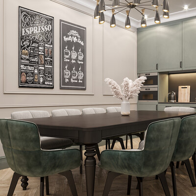 kitchen in the office space
