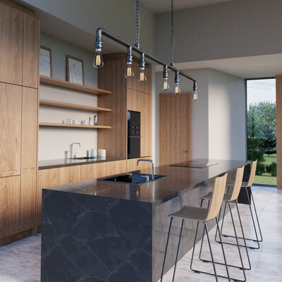 3D visualithation of kitchen.