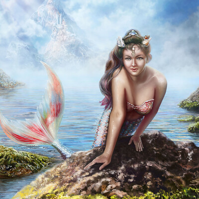 Mermaid waiting for a miracle