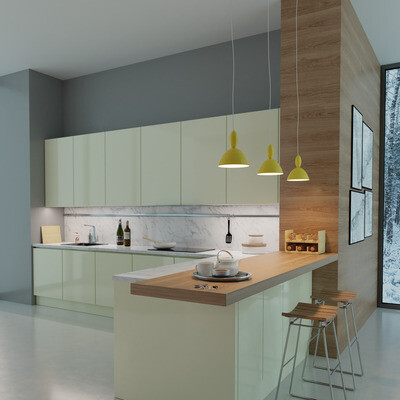 3D visualithation of kitchen.