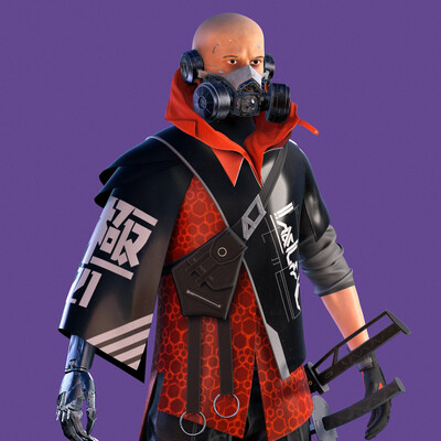 Cyberpunk style character