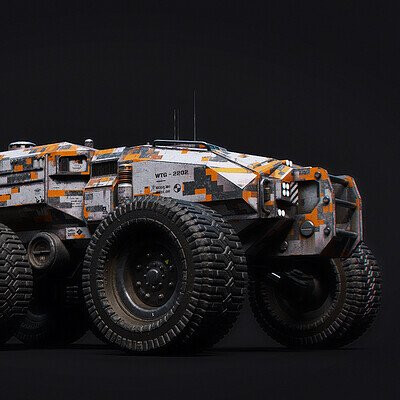 Orange Technical Vehicle