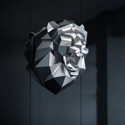 Metal polygonal sculpture series