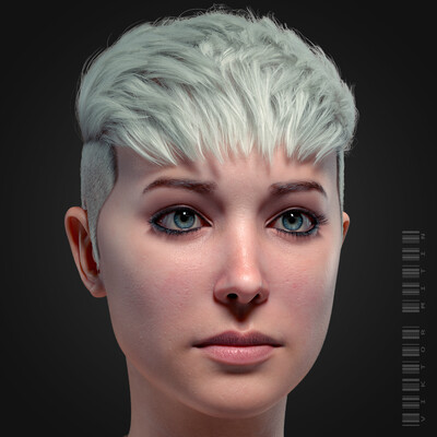 Blonde girl, portrait.