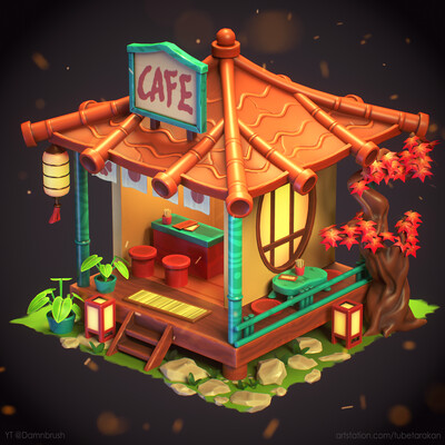 Stylized Asian Cafe