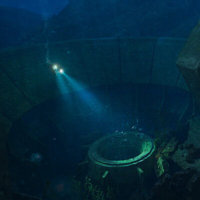 Underwater. Lost civilization.