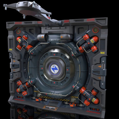 Concept SCI-FI Spaceship Intersection Door