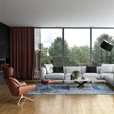 LIVING ROOM IN COUNTRY HOUSE