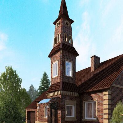 House with a tower