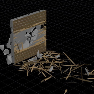 Test multimaterial destruction