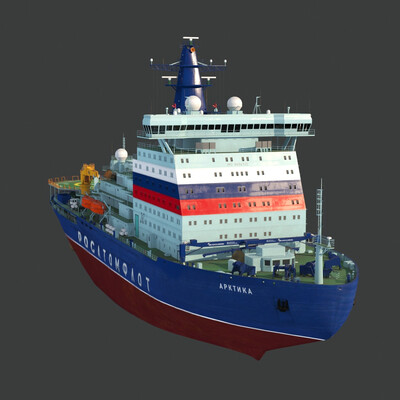Arktika Project 22220 icebreakers 3D model