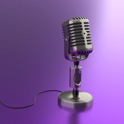 Retro microphone
