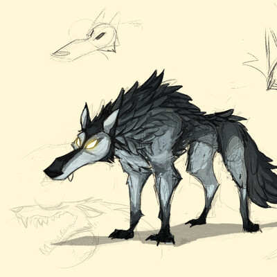 Stylized wolf