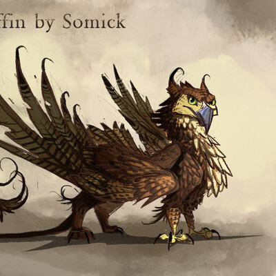 Stylized griffin