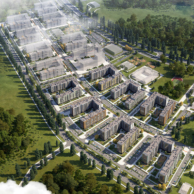 Summer in the residential complex «Flower meadows»