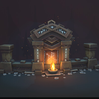 Shrine of travelling (handpaint)