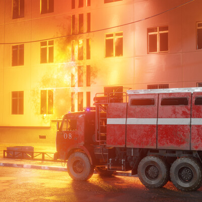 Fire engine "Kamaz"