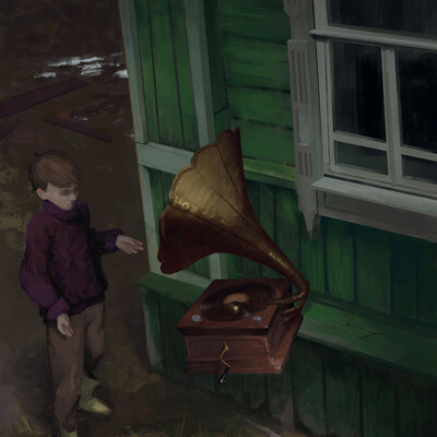 Hovering gramophone