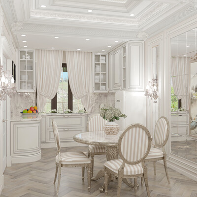 3D visualization of the living room in an apartment in Kislovodsk. Completed order.