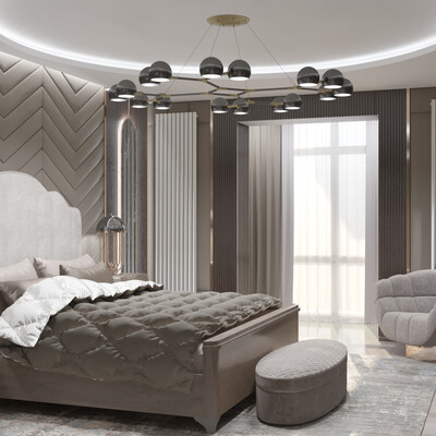 bedroom in the art Nouveau style