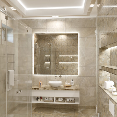 3D visualization of the bathroom